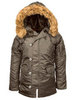 Куртка Аляска Женская - Alpha N-3B W Parka (т.серый/оранж - r.grey/orange)