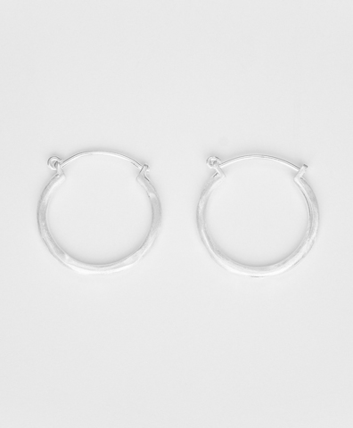 Серьги  ROUND HOOP SILVER medium