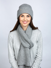 шапка FRIA серый+шарф ADRIAN серый