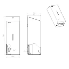 Merida DSM109.R Сенсорный картриджный дозатор мыла/геля металлический 