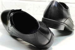 Черные кожаные туфли под брюки Ikoc 3416-1 Black Leather.