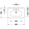 Duravit DuraStyle Раковина  для мебели, без перелива, с 1 отв. под смес., 800x480мм, Цвет: Белый 2320800041