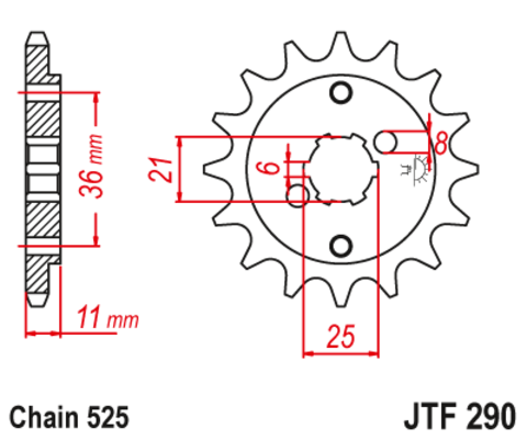 Звезда ведущая JTF290-15