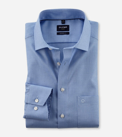 OLYMP LUXOR MODERN FIT Сорочка в мелкий узор с технологией Non-Iron