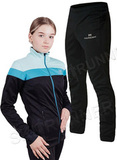 Детский утеплённый лыжный костюм Nordski Jr. Drive-Base black-mint