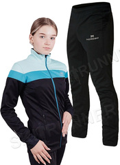 Детский утеплённый лыжный костюм Nordski Jr. Drive-Base black-mint