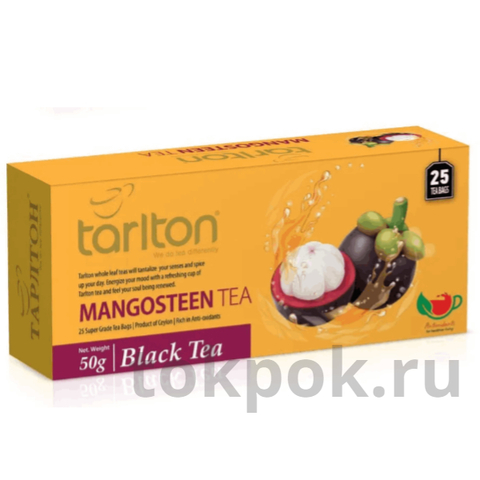 Чай черный в фильтр пакетах с Мангустином Tarlton Mangosteen Tea, 25 пакетов