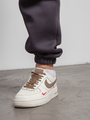 Брюки джоггеры женские графит с начесом