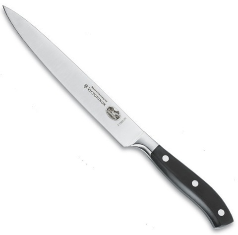 Нож Victorinox универсальный кованый, лезвие 20 см, черный (подарочная упаковка)