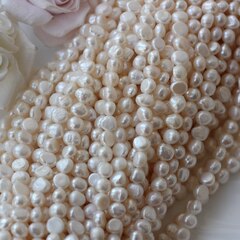 Жемчуг натуральный речной, купольная форма, 5,5-7 мм, 1 нить, Ж009