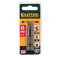 KRAFTOOL X-Drive PH2, 50 мм, 2 шт, торсионные биты (26121-2-50-2)