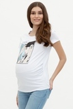 Футболка для беременных 10525 белый/принт