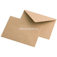 Конверт С6 (114*162мм) КРАФТ, треуг.клапан, декстрин, 1 шт.