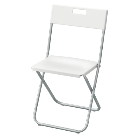 Стул складной Lagman белый, 46х44х78 см, полипропилен/металл