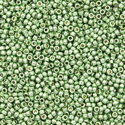 Японский бисер TOHO Round 15/0 (№PF560), непрозрачный глянцевый с металлическим блеском