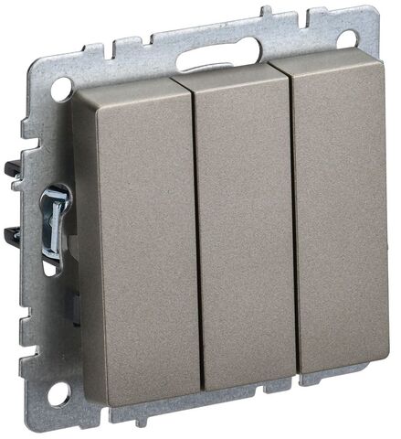 BRITE Выключ. 3-кл. 10А ВС10-3-0-БрШ шамп. IEK