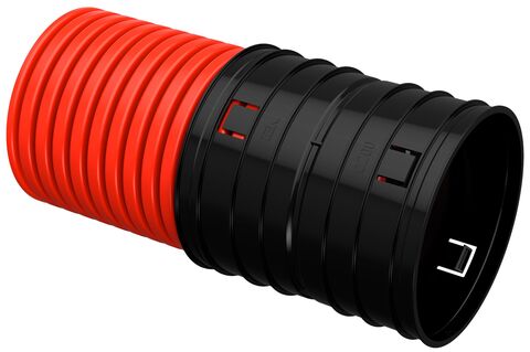 ELASTA Труба гофр. двустенная жесткая ПНД d=200мм (6м) IEK