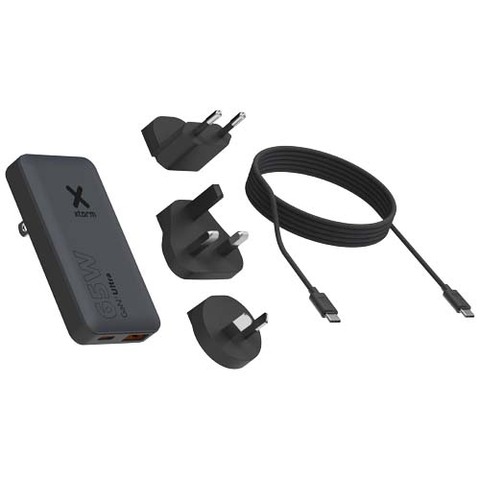 Зарядное устройство для быстрой зарядки Xtorm мощностью 65 Вт с набором из кабеля и дорожного чехла
