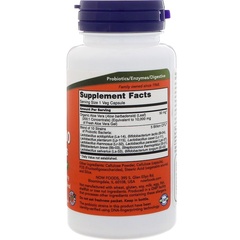Now Foods, Алоэ 10 000 & пробиотики, 60 вегетарианских капсул