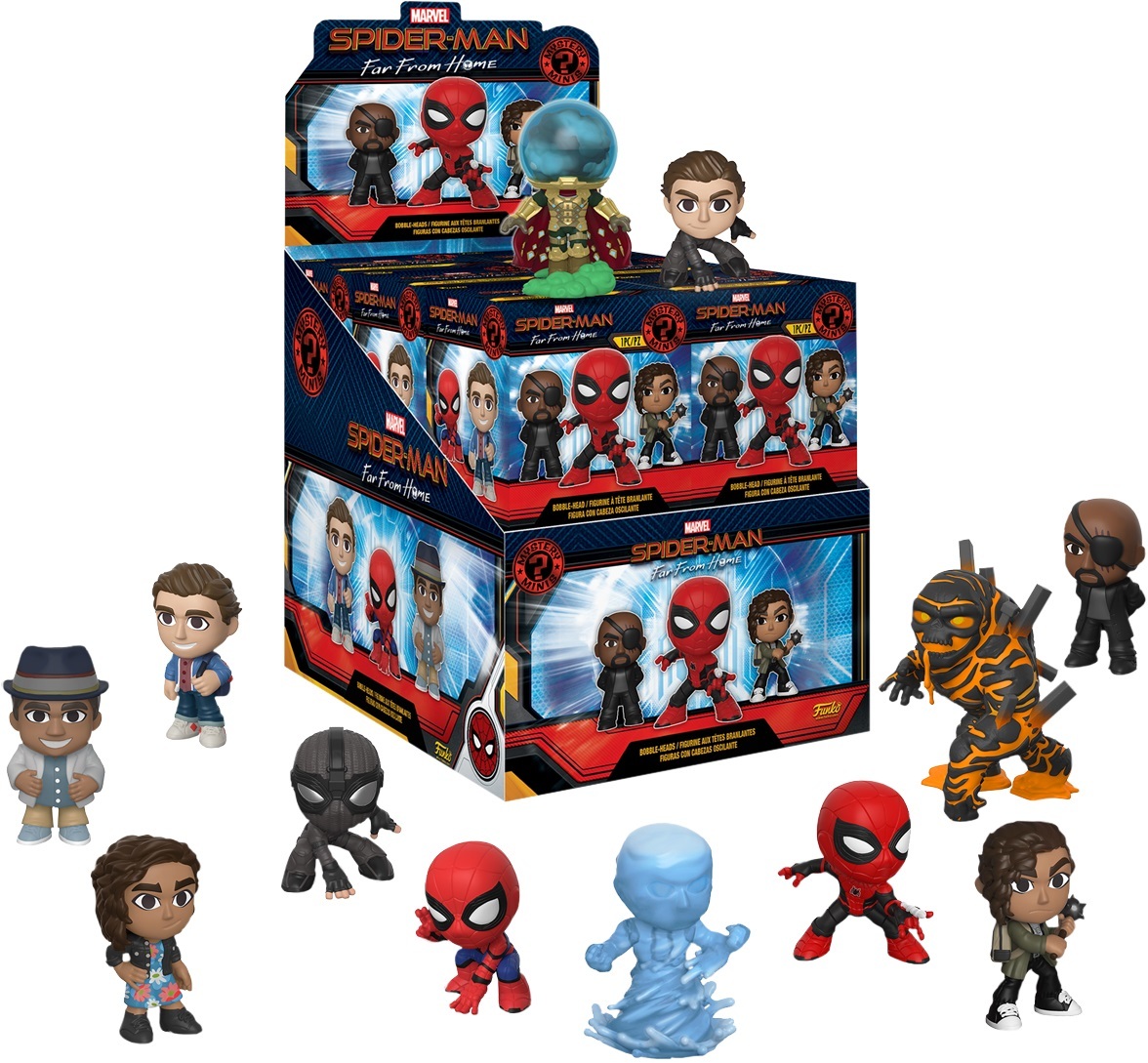 Funko Mystery Minis Marvel Spider Man Far From Home 12PC PDQ 39351 Comic Street
