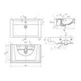 Умывальник мебельный Dreja Q 80, 192185, керамический
