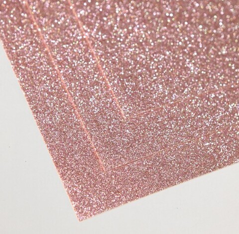 Фоамиран глиттерный. Розовый кварц. Толщина 1,5мм. Лист 60х70см.