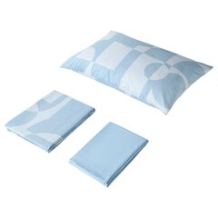 Комплект постельного белья IKEA BRUKSVARA (БРУКСВАРА), Голубой с рисунком, 150х200 см