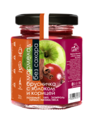 Мармелад Брусника с яблоком и корицей ФИТНЕС-ЛИНИЯ 200 г  БЕЗ САХАРА Сам бы ел