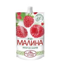 Малина протертая с сахаром / 280 г / дой-пак / Сибирская ягода