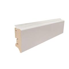 Плинтус МДФ с мягким краем Smartprofile Hide 60М белый под покраску 16x60х2400 мм