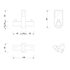Decor Walther 0586041 Decor Walther  CENTURY HAK2 крючок двойной, цвет золото мат/бронза