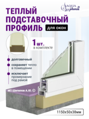 Теплый подставочный профиль из ППУ для окон