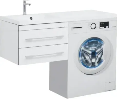 Aquanet 239789 Тумба с раковиной Верона 120 L подвесная 2 ящика цв.белый (239789)