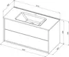 Aquanet 298567 Тумба с раковиной Lino 100 (Flat) Дуб Веллингтон (298567)