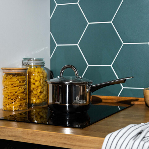 Ковш с крышкой Makrill, объём: 2 л., размеры: 16*10,5 см., материал: нержавеющая сталь