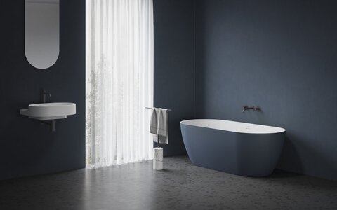 Ravak CD21400000 Ванна FREEDOM O TEC отдельностоящая 1700 х 770 СИНЯЯ (слив-перелив - БЕЛЫЙ)