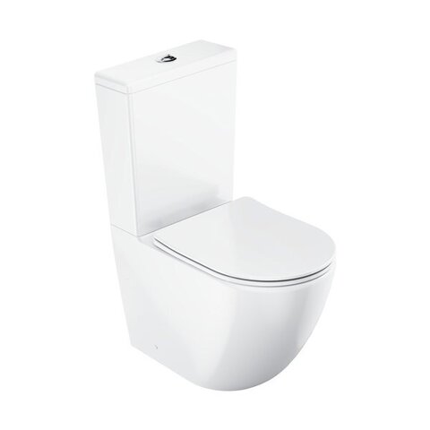 Ravak X01870 Унитаз компакт (станина+бачок+сиденье) WC combi Optima RimOff белый