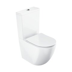 Ravak X01870 Унитаз компакт (станина+бачок+сиденье) WC combi Optima RimOff белый фото