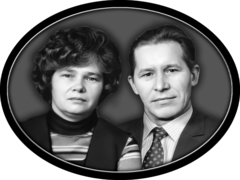 Горизонтальные портреты овальной формы для двоих на стеклокерамике