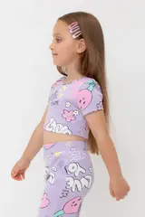 фуфайка  для девочки  КР 302697/пастельно-лиловый,позитив к541