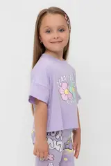 фуфайка  для девочки  КР 302696/пастельно-лиловый к541