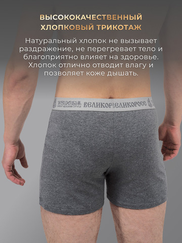Комплект из 3-х семейных трусов цвета графит