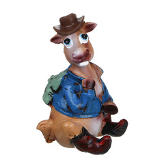 Фигурка лошади в ковбойке, полистоун, СНОУ БУМ