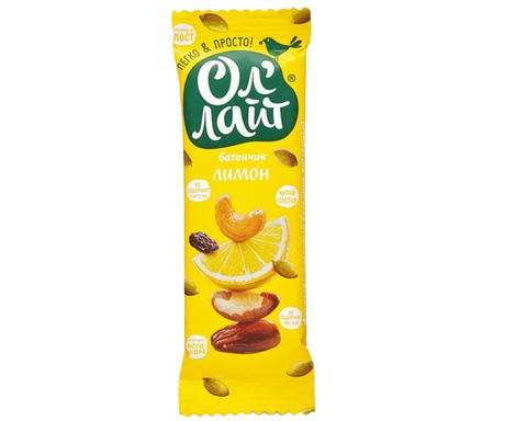 Фруктово-Ореховый Батончик Ол Лайт с Лимоном 30гр