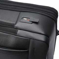 Рюкзак деловой BOPAI чёрный нат. кожа (уценка)