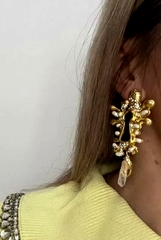 73346- Серьги ФОНТАН в стиле Schiaparelli с кристаллами