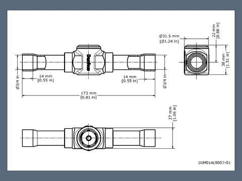 Danfoss 014L0185 SGP 19s N Cтекло cмотровое 3/4