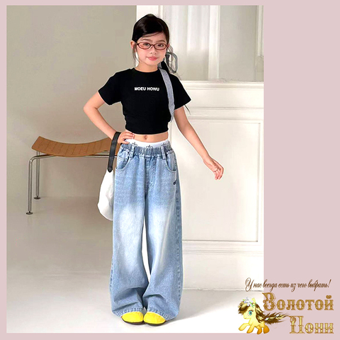 Джинсы девочке (7-12) 251205-GNK354.2