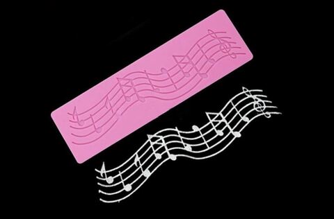 Силиконовый молд Ноты полоса