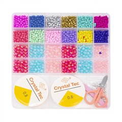 
          Набор для создания украшений-бусины и бисер Alingar, 200х190х18мм, "Красочный", 1 вид.бус.,бисер,замки,пинцет,ножницы, 2х7 м леска, пластик.пенал